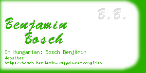 benjamin bosch business card
