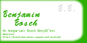 benjamin bosch business card